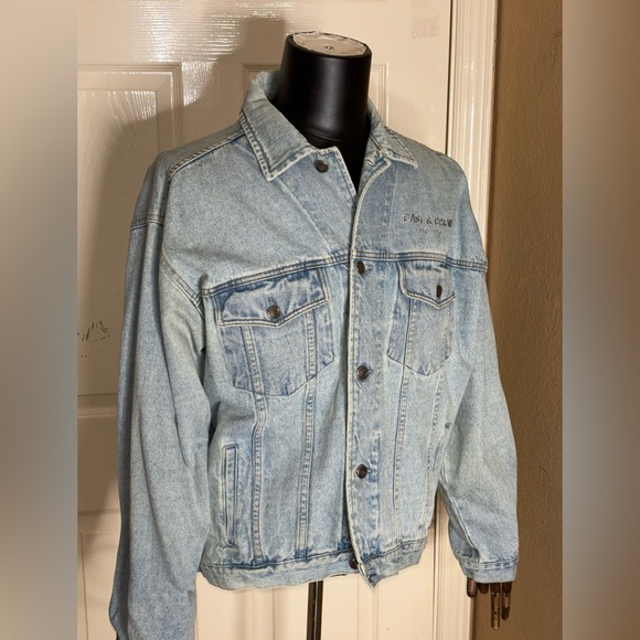 Walker Texas Ranger Chuck Norris Cast and Crew 96-97 Jacket Large Y2K Denim - Picture 2 of 10